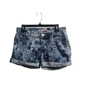Crystal Vogue Vintage y2k Tie Dye Acid Wash Jean Shorts Size 13 Low Rise